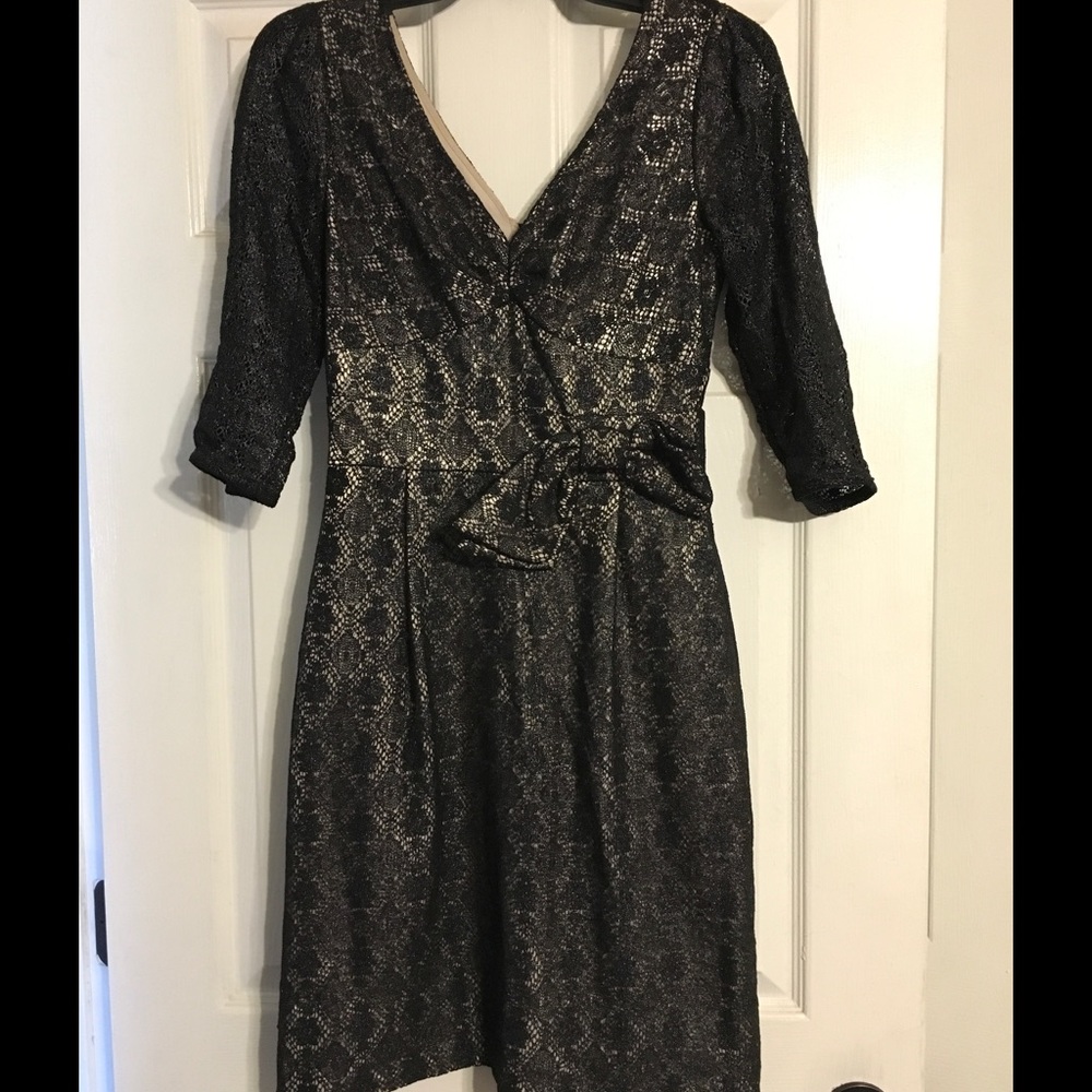 Black lace cocktail dress